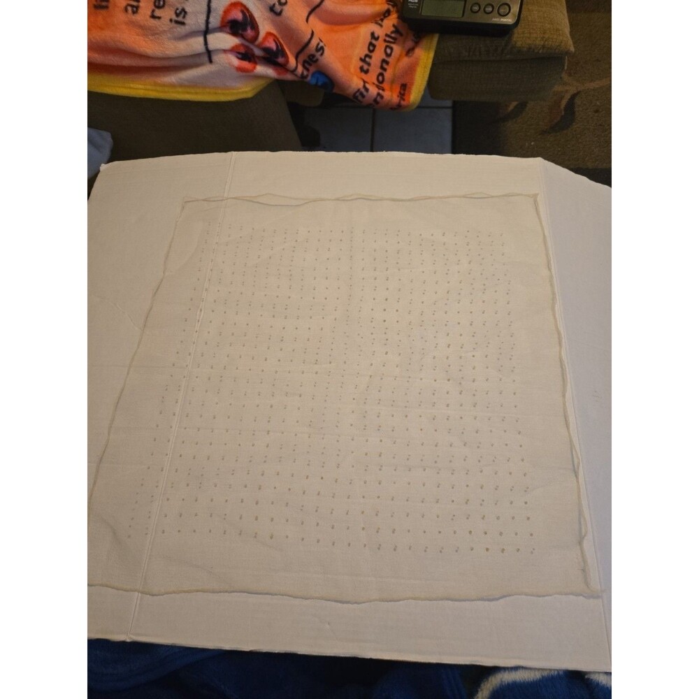 Vintage Ladies Head Scarf Pale Yellow Polka Dot 21.5x22